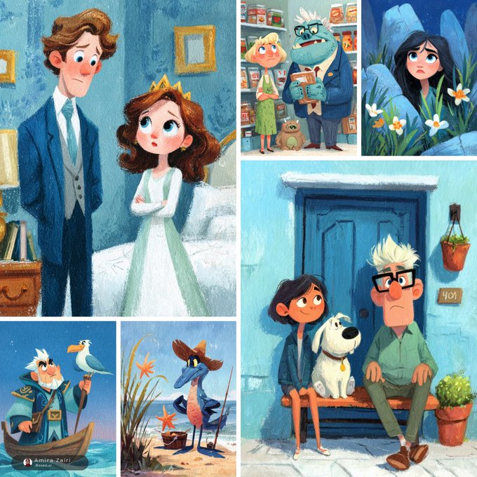 Disney style cartoon 