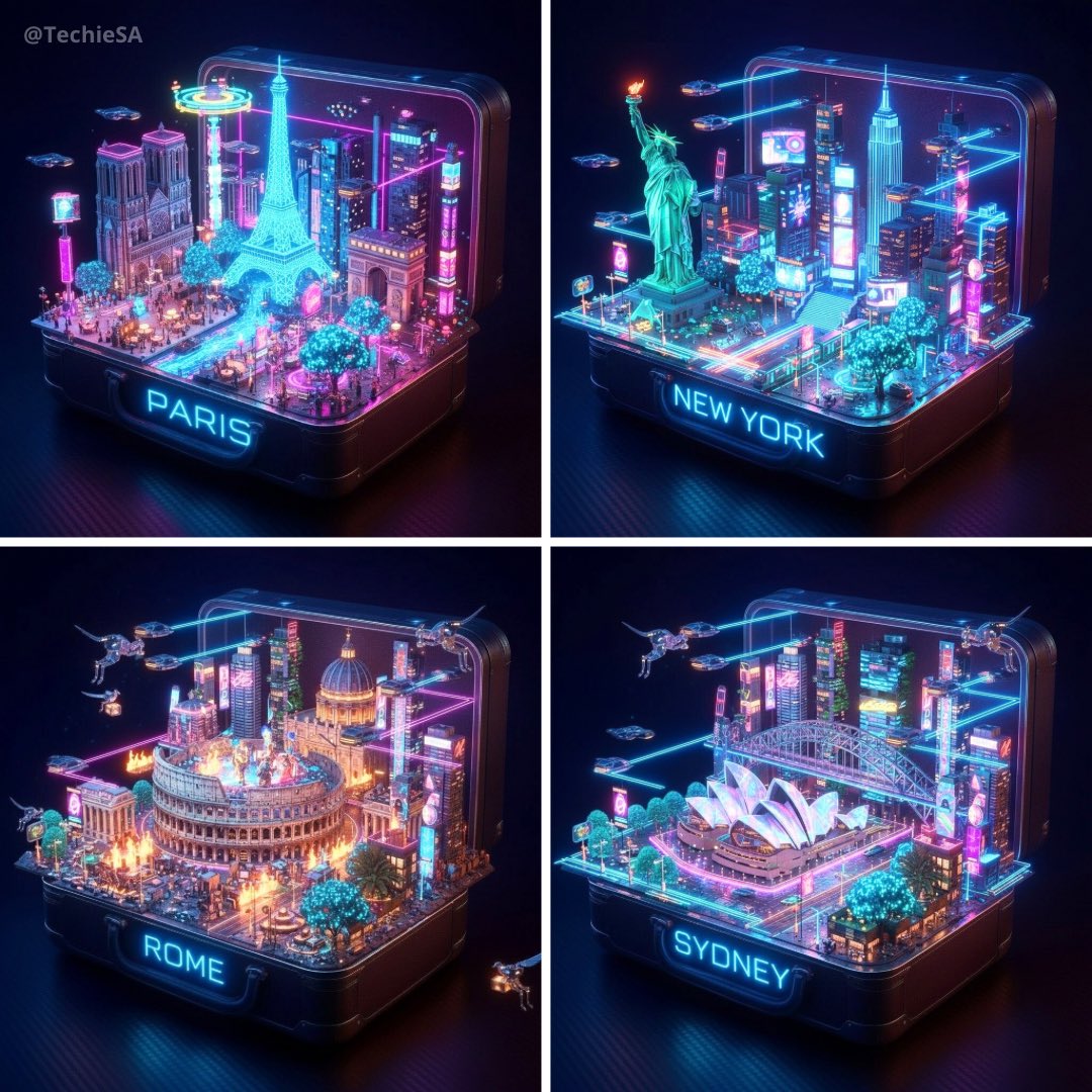 Cyberpunk Suitcase Citites