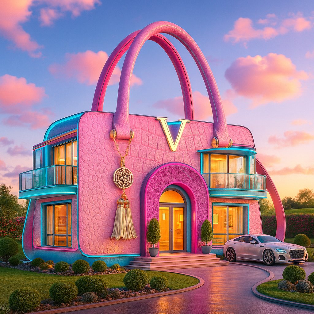 Surreal architectural villa shaped