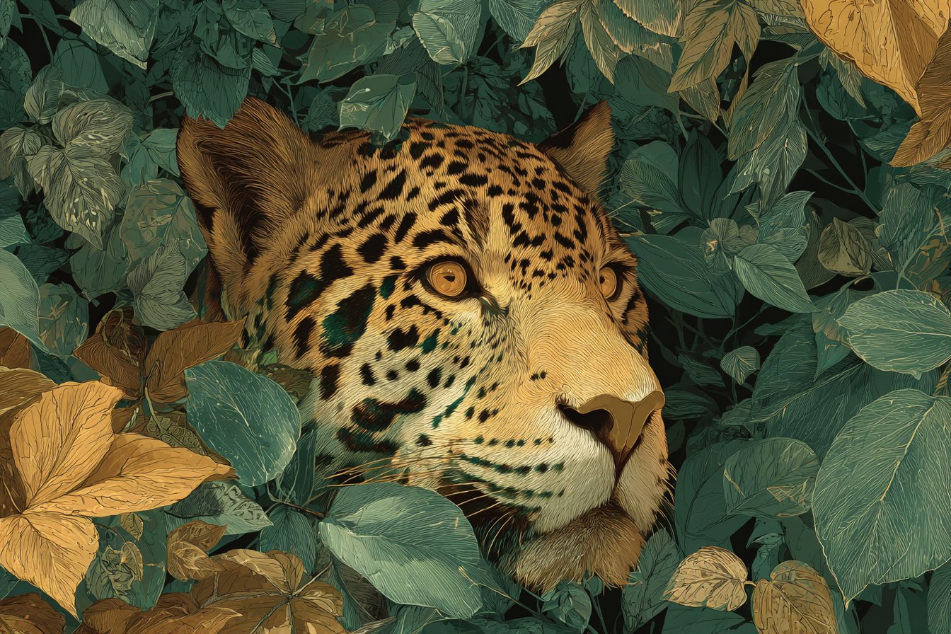 BOTANICAL CAMOUFLAGE COLLAGE