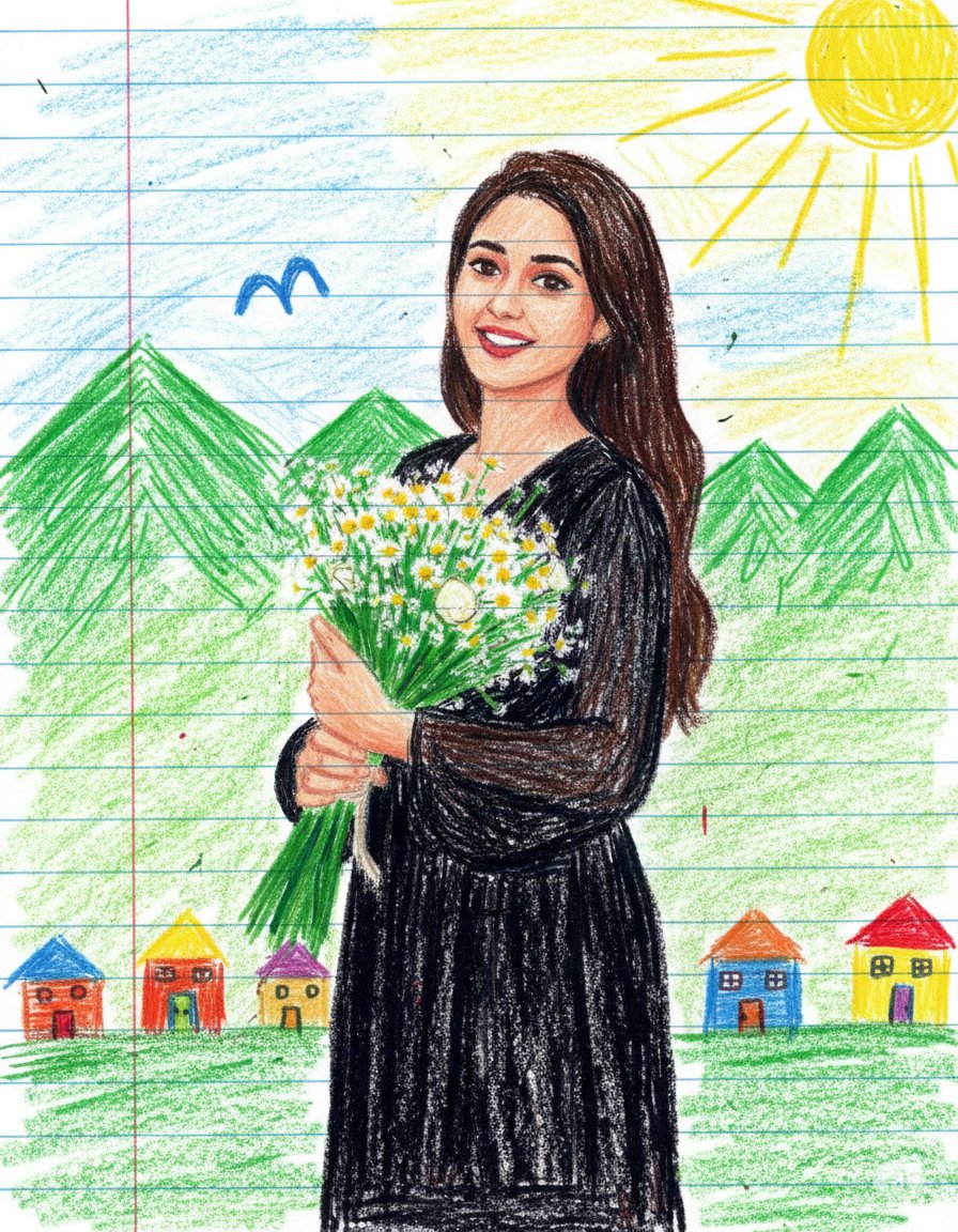 Crayon Style drawing.