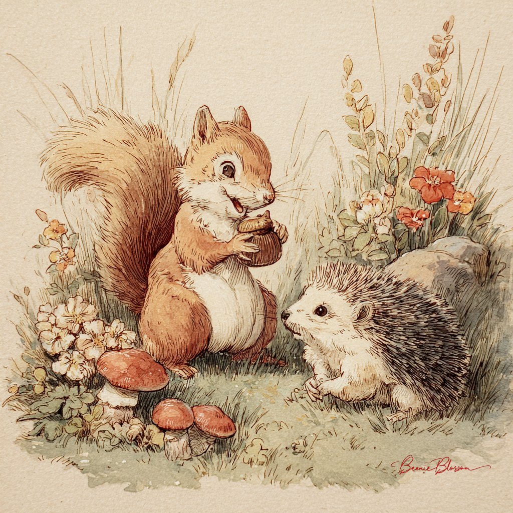 Fairytale picture book illustration