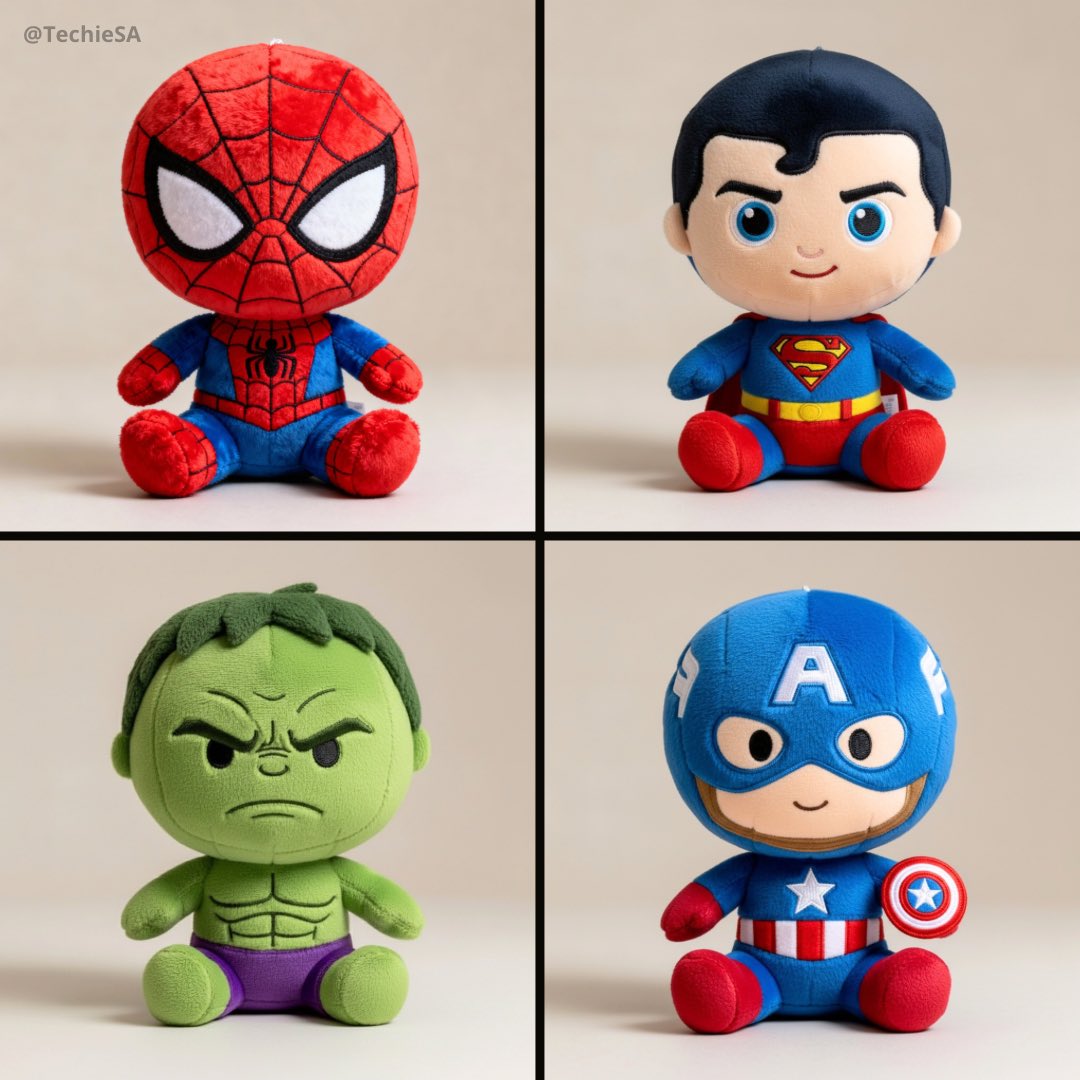 Superhero Plush Toys by Nano Banana