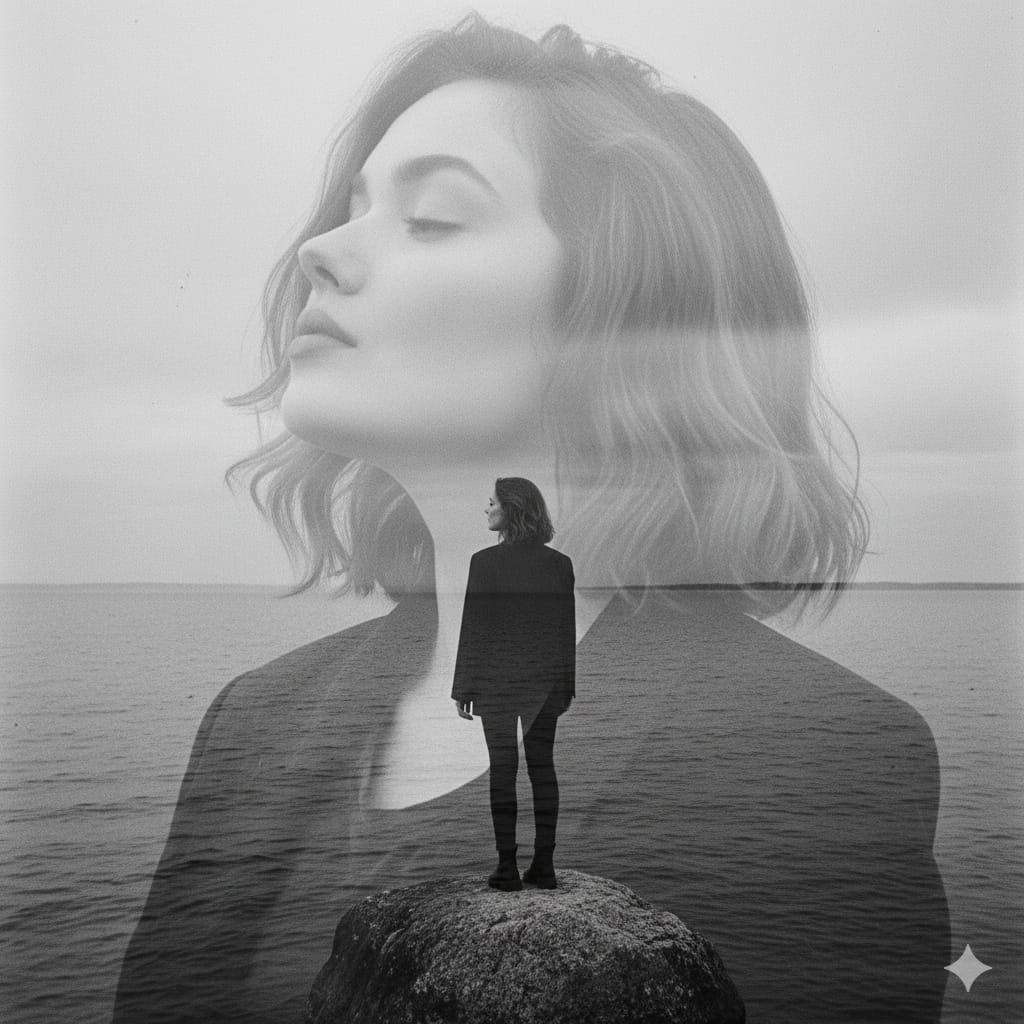 one soul in quiet reflection